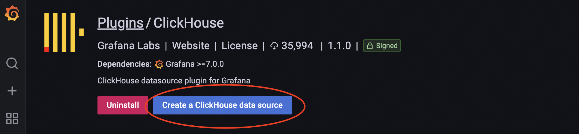 Create a ClickHouse data source